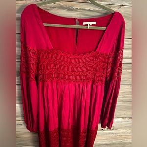 Anthropologie size 12 Maroon/Burgundy Baby Doll style dress